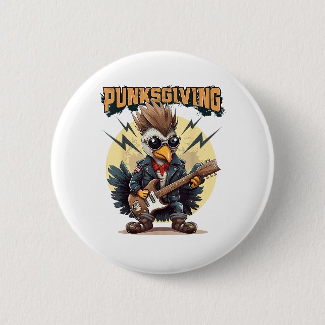 Chapa Redonda De 5 Cm Punksending - Graciosa Rock del Punk turco del Día (Anverso)