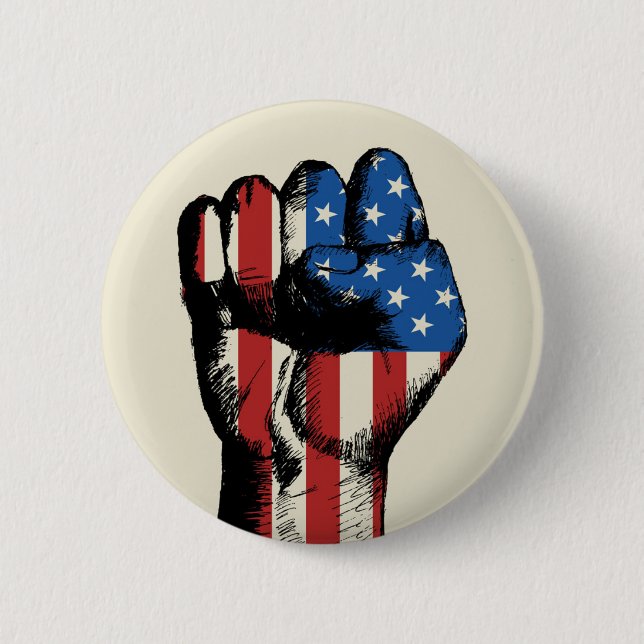 Chapa Redonda De 5 Cm Puño americano (Anverso)