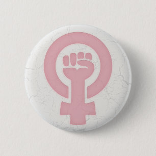 Chapa Redonda De 5 Cm Puño feminista