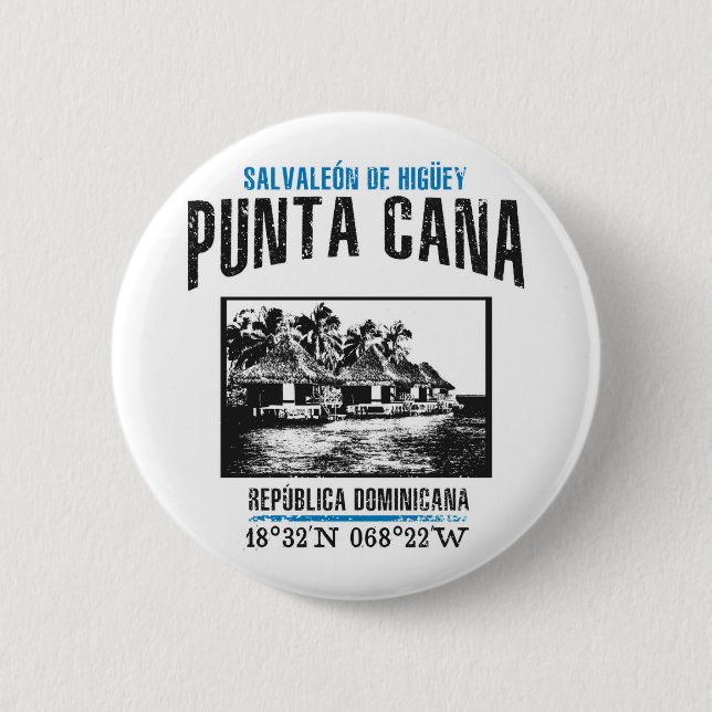 Chapa Redonda De 5 Cm Punta Cana (Anverso)