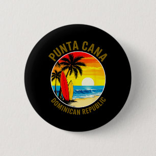 Chapa Redonda De 5 Cm Punta Cana República Dominicana Playa Atardecer Va