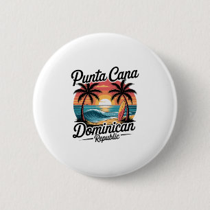 Chapa Redonda De 5 Cm Punta Cana República Dominicana Playa Tropical Vac