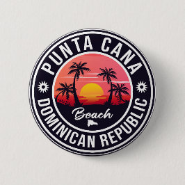 Chapa Redonda De 5 Cm Punta Cana República Dominicana - Retro Souvenir 8