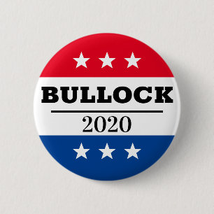 Chapa Redonda De 5 Cm Punto de elecciones Bullock 2020