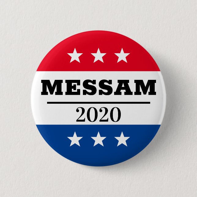 Chapa Redonda De 5 Cm Punto de elecciones de Messam 2020 (Anverso)
