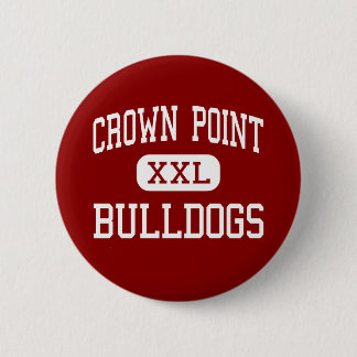 Chapa Redonda De 5 Cm Punto de la corona - bulldoges - alto - punto de