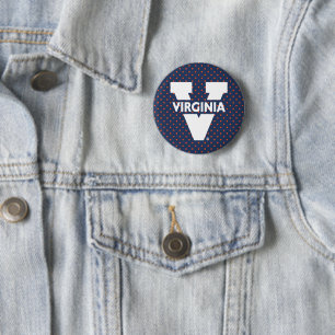 Chapa Redonda De 5 Cm Puntos polacos de Virginia Cavaliers