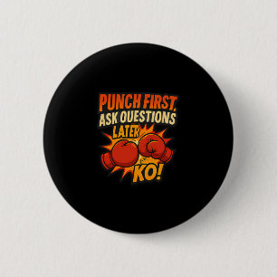 Chapa Redonda De 5 Cm Puntuar las primeras preguntas después de Ko Boxin