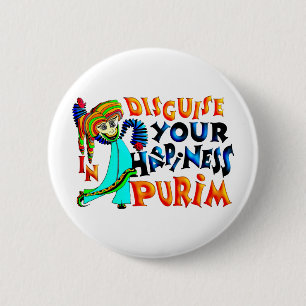 Chapa Redonda De 5 Cm Purim