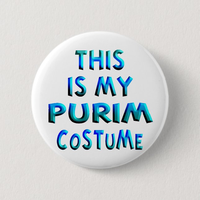 Chapa Redonda De 5 Cm Purim Costume (Anverso)