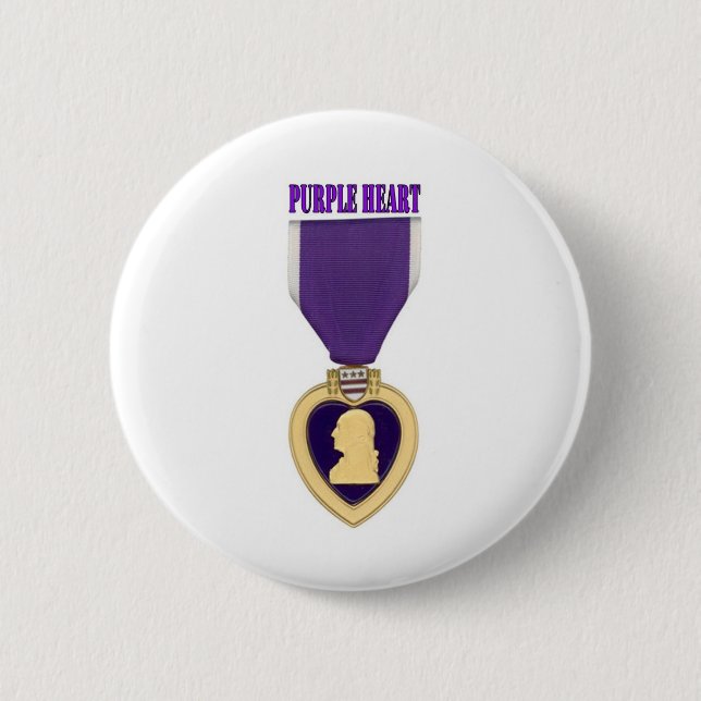 CHAPA REDONDA DE 5 CM PURPLE HEART (Anverso)