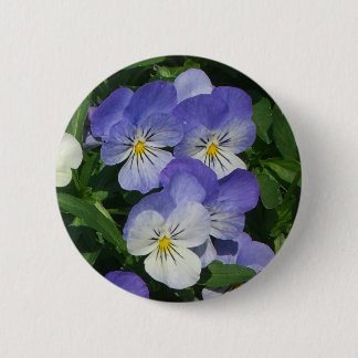 Chapa Redonda De 5 Cm Purple Pansies Garden Floral