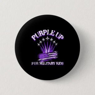 Chapa Redonda De 5 Cm Purple Up For Military Kids Day American Children