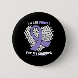 Chapa Redonda De 5 Cm Púrpura Para Mi Abuelo Fibromialgia Conciencia