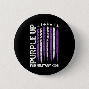 Chapa Redonda De 5 Cm Púrpura Para Niños Militares Bandera Niño Militar