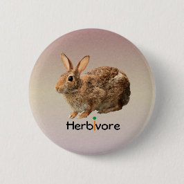 Chapa Redonda De 5 Cm Púrpura salvaje del conejo de conejito del vegano