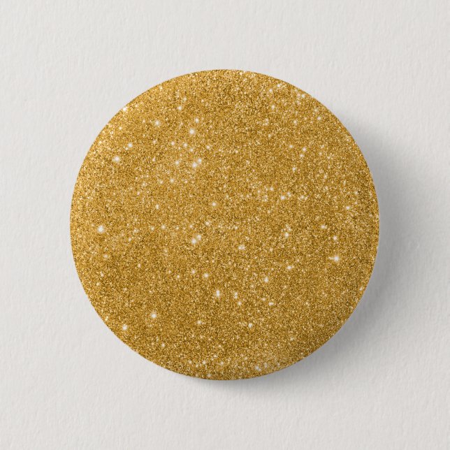 Chapa Redonda De 5 Cm Purpurina de oro de lujo (Anverso)