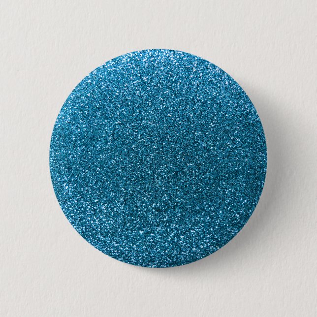 Chapa Redonda De 5 Cm Purpurina del azul de cielo (Anverso)
