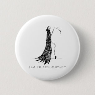 Chapa Redonda De 5 Cm Puse El Humor Oscuro Obituario Gracioso Halloween