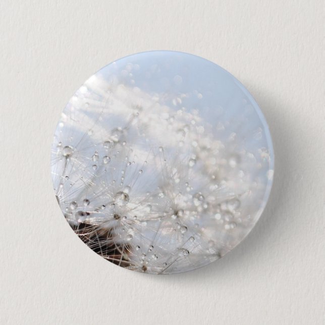 Chapa Redonda De 5 Cm Pusteblumen diente de león fotografía Azul ciela (Anverso)