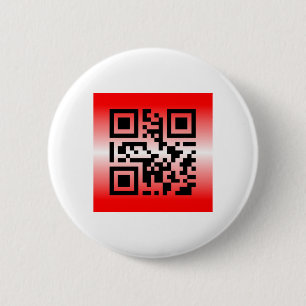 Chapa Redonda De 5 Cm QR Code® dice: ESTÁS AMADO