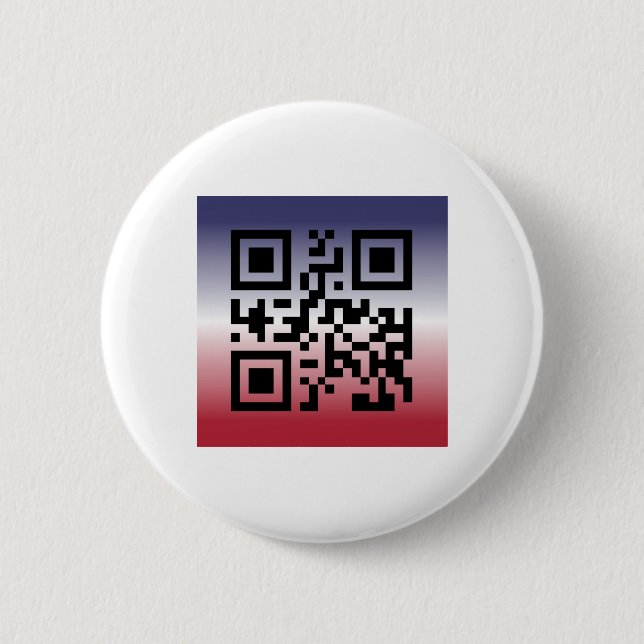 Chapa Redonda De 5 Cm QR Code® dice: FELIZ 4 DE JULIO (Anverso)