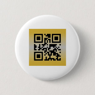 Chapa Redonda De 5 Cm QR Code® dice: FELIZ ANIVERSARIO