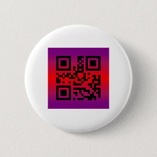 Chapa Redonda De 5 Cm QR Code® dice: FELIZ FÁCIL