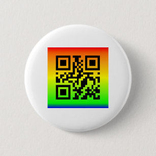 Chapa Redonda De 5 Cm QR Code® dice: JOY
