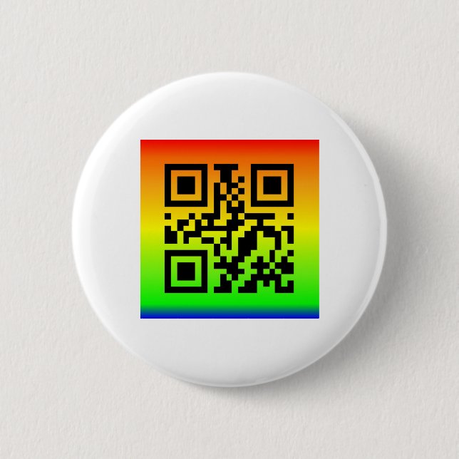 Chapa Redonda De 5 Cm QR Code® dice: JOY (Anverso)