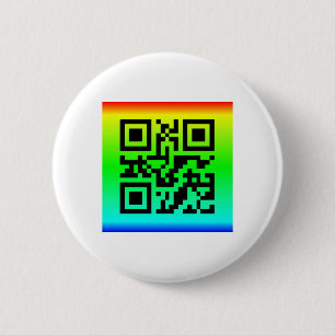 Chapa Redonda De 5 Cm QR Code® dice: SONRISA
