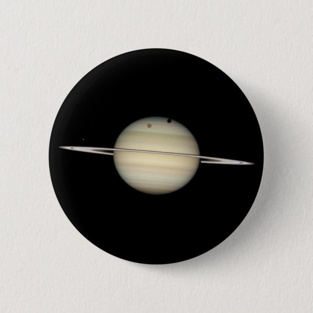 Chapa Redonda De 5 Cm Quadruple Saturn Moon Transit (Anverso)