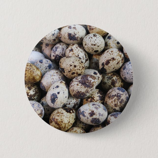 Chapa Redonda De 5 Cm Quail Eggs (Anverso)