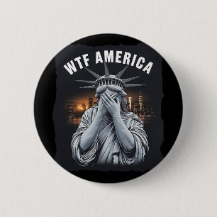 Chapa Redonda De 5 Cm Qué América Anti-Trump Estados Unidos Política Y D