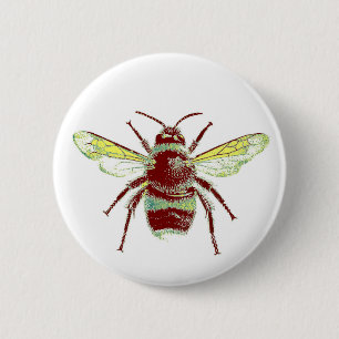 Chapa Redonda De 5 Cm Que Bee Pin