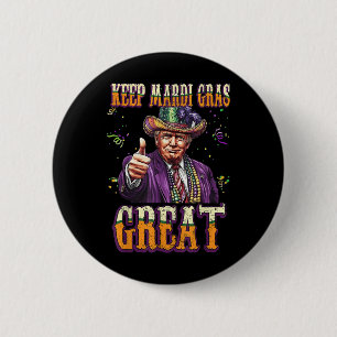 Chapa Redonda De 5 Cm Que el Mardi Gras sea genial, qué gracioso es que
