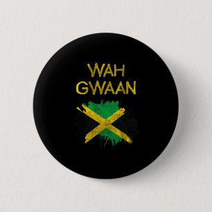 Chapa Redonda De 5 Cm Qué pasa bandera de Jamaica Orgullo jamaicano Regg
