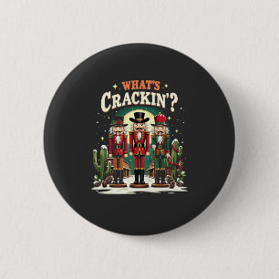 Chapa Redonda De 5 Cm ¿Qué pasa Cascanueces Cactus de Navidad Divertido