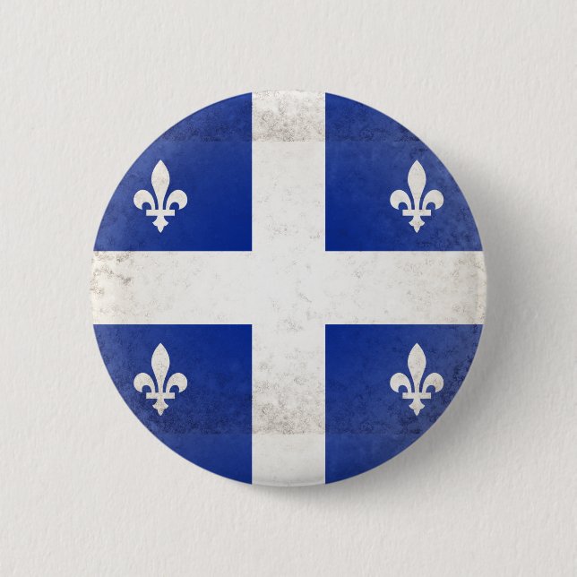 Chapa Redonda De 5 Cm Quebec (Anverso)