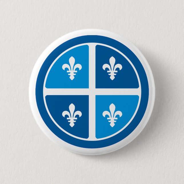 Chapa Redonda De 5 Cm Quebec, La Belle Province (Anverso)
