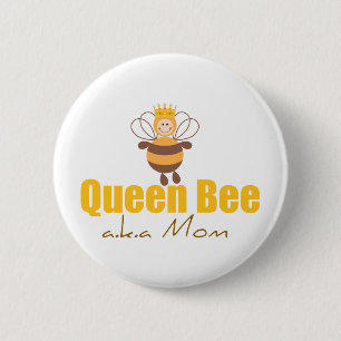 Chapa Redonda De 5 Cm Queen Bee