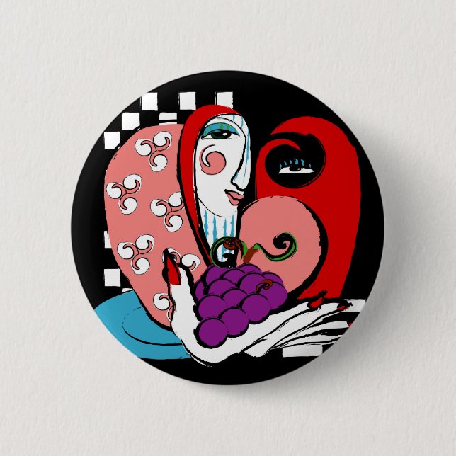 Chapa Redonda De 5 Cm queenie (Anverso)