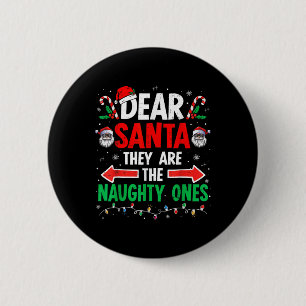 Chapa Redonda De 5 Cm Querido Papá Noel Navidades traviesos Navidad Homb