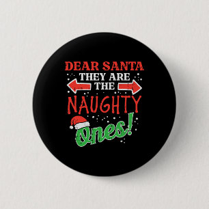 Chapa Redonda De 5 Cm Querido Papá Noel Navidades traviesos Navidad Homb