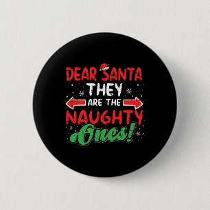 Chapa Redonda De 5 Cm Querido Papá Noel Navidades traviesos Navidad Homb