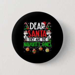 Chapa Redonda De 5 Cm Querido Papá Noel, son los traviesos Graciosos Chr