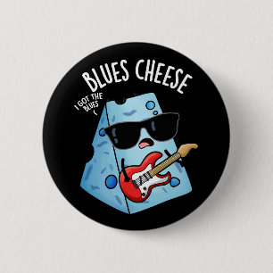 Chapa Redonda De 5 Cm Queso Azul Chiste Divertido Comida Juego de Palabr