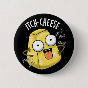 Chapa Redonda De 5 Cm Queso picante Gracioso Queso Pun Oscuro BG