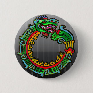 Chapa Redonda De 5 Cm Quetzalcoatl