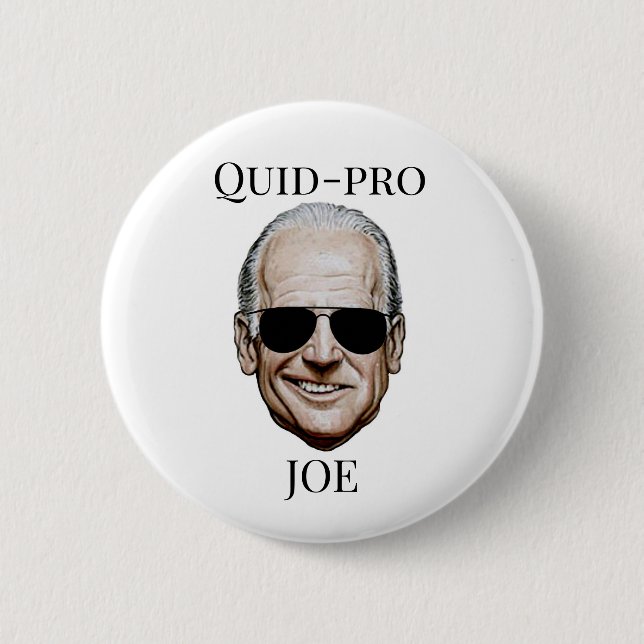 Chapa Redonda De 5 Cm Quid-pro Joe (Anverso)